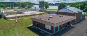Wide Exterior View of Barry’s Bay Water Pollution Control Plant Front Building