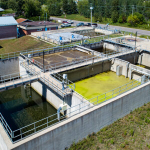 Angled Exterior View of Barry’s Bay Water Pollution Control Plant Sewage Treatment