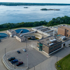 Exterior View of Brockville Treatment Process on Waterfront