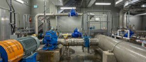James Street Water Booster Pumping Station Interior Pipes