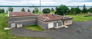 Wide Angled View of Morrisburg Wastewater Treatment Plant Front Entrance
